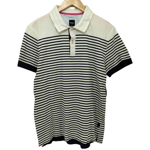 ボスヒューゴボス BOSS HUGO BOSS SLIM FITボーダー S/S ポロシャツ メンズ