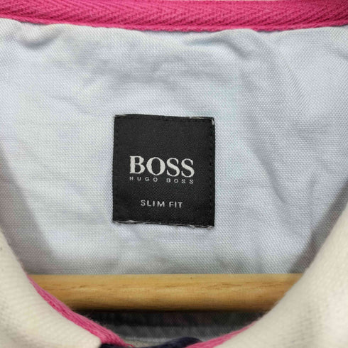 ボスヒューゴボス BOSS HUGO BOSS SLIM FITボーダー S/S ポロシャツ メンズ