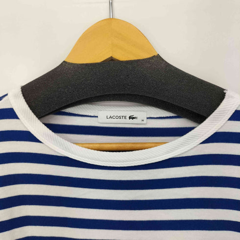 ラコステ LACOSTE ロゴ刺繍 ボーダー ロングワンピース レディース 36