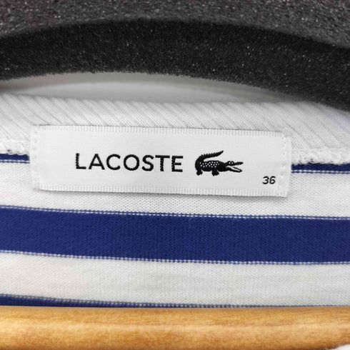 ラコステ LACOSTE ロゴ刺繍 ボーダー ロングワンピース レディース 36