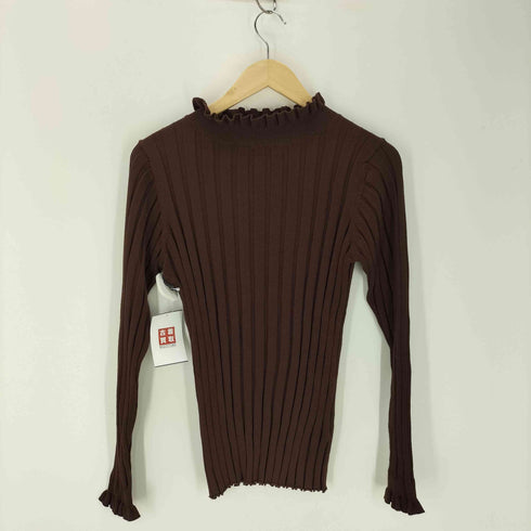 カージュ Khaju ワイドリブフリルネックプルオーバー レディース