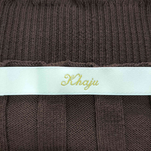 カージュ Khaju ワイドリブフリルネックプルオーバー レディース