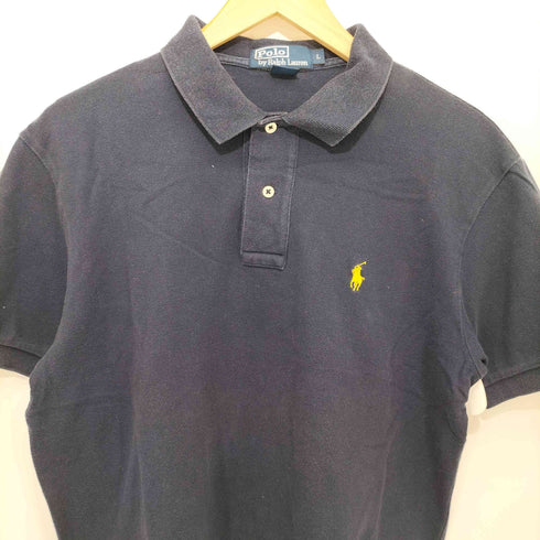 ポロバイラルフローレン Polo by RALPH LAUREN 90S ポニー刺繍 鹿の子 ポロシャツ メンズ import:L