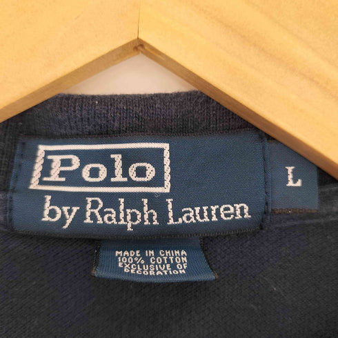 ポロバイラルフローレン Polo by RALPH LAUREN 90S ポニー刺繍 鹿の子 ポロシャツ メンズ import:L