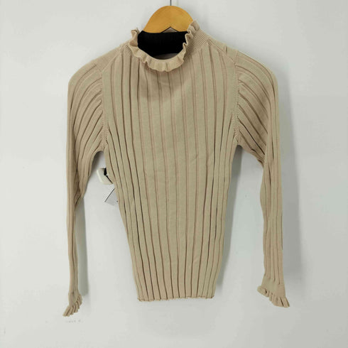 カージュ Khaju ワイドリブフリルネックプルオーバー レディース