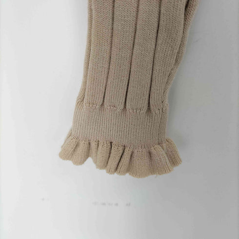 カージュ Khaju ワイドリブフリルネックプルオーバー レディース