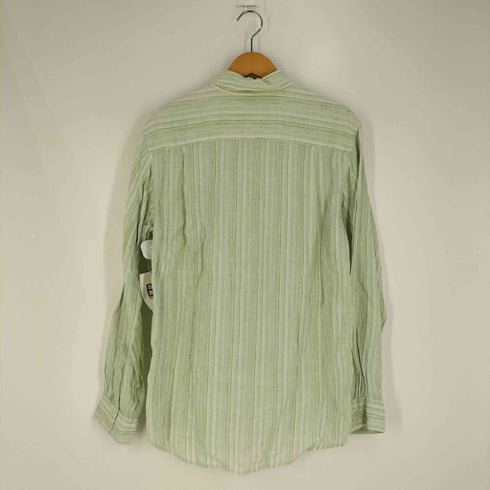 ギャップ Gap 00s OLD オールド リネン ストライプ シャツ メンズ import:M