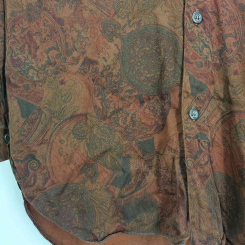 ペリーエリス PERRY ELLIS ペイズリー ウール混 レーヨンシャツ メンズ import:M