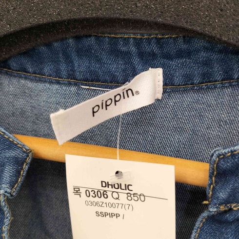 pippin フロントボタンデニムワンピース レディース import:S