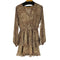 ザラ ZARA パイソン柄ティアードワンピース レディース import:M