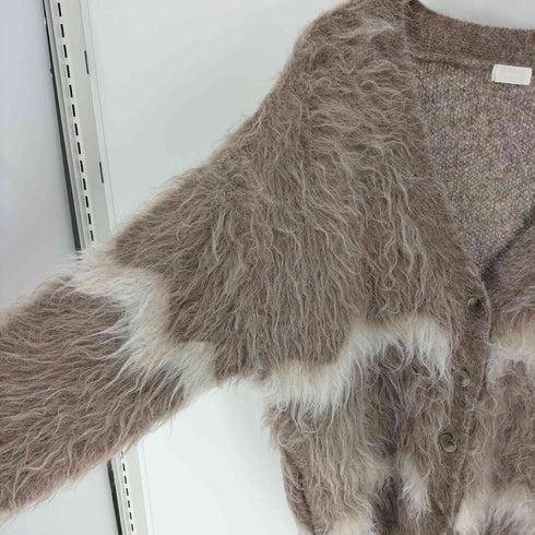 ollun オルン naminami shaggy knit cardigan ナミナミ シャギー ニット カーディガン レディース F