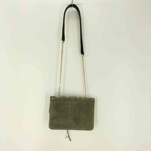ザラ ZARA レザースエード仕上げスタッズクロスボディバッグ レディース