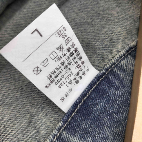ジップアップ ダブルジップ デニム ジャケット レディース import:L