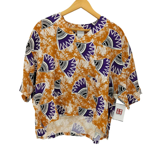 ミスタージェントルマン MISTERGENTLEMAN ORANGE レーヨン Vネック カットソー メンズ JPN:XL