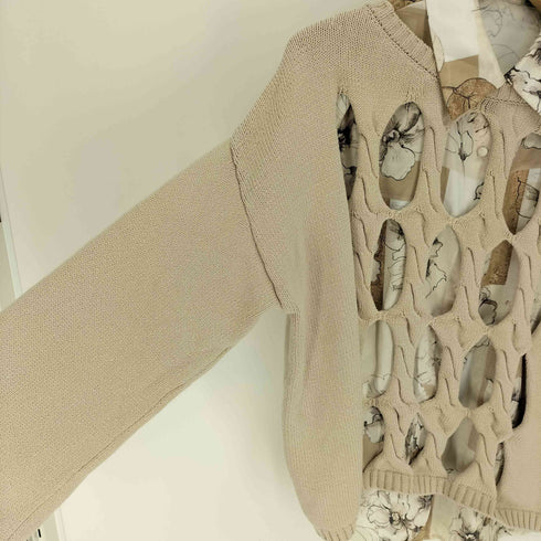 アメリ AMERI 21SS 2WAY HOLLY SHIRT SET CRACK KNIT ホリー シャツ セット クラック ニット レディース F