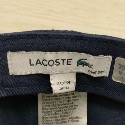 ラコステ LACOSTE サイド ワニ Small ワッペン キャップ レディース ONE SIZE