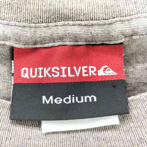 クイックシルバー Quiksilver 90S ロゴプリント クルーネックTシャツ 袖シングルステッチ メンズ JPN:M