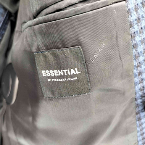ミスタージェントルマン MISTERGENTLEMAN ESSENTIAL シアサッカー ギンガムチェック ダブルテーラードジャケット メンズ JPN:XXL