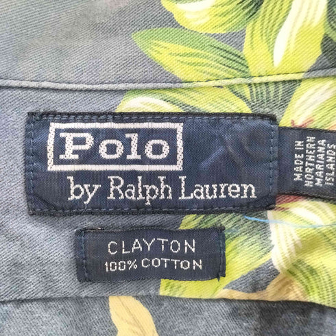 ポロバイラルフローレン Polo by RALPH LAUREN 90S CLAYTON 開襟アロハシャツ メンズ JPN:L
