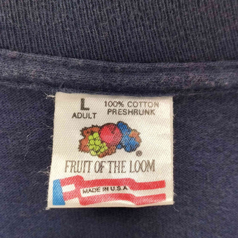 フルーツオブザルーム FRUIT OF THE LOOM 80S-90S USA製 陰陽 両面プリント クルーネックTシャツ メンズ JPN:L
