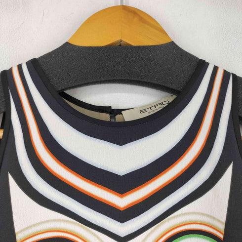 エトロ ETRO 総柄 シルク混レイヤードノースリーブワンピース レディース