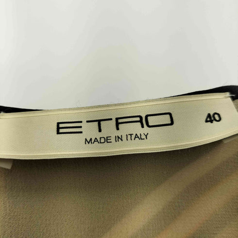 エトロ ETRO 総柄 シルク混レイヤードノースリーブワンピース レディース