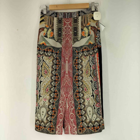 エトロ ETRO ペイズリー 総柄 ひざ丈ウールスカート レディース JPN:38