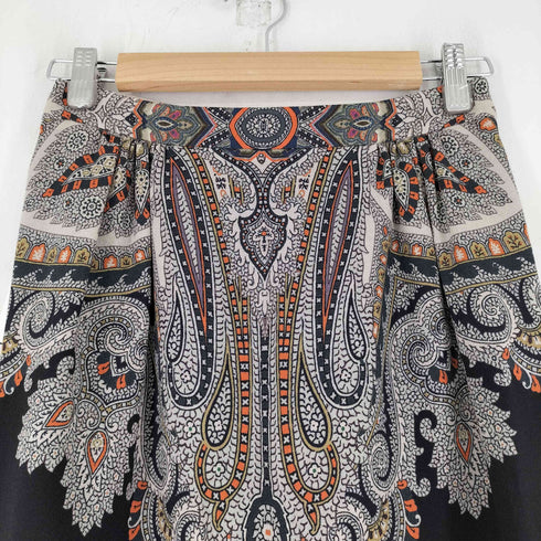 エトロ ETRO ペイズリー 総柄 ひざ丈ウールスカート レディース JPN:38
