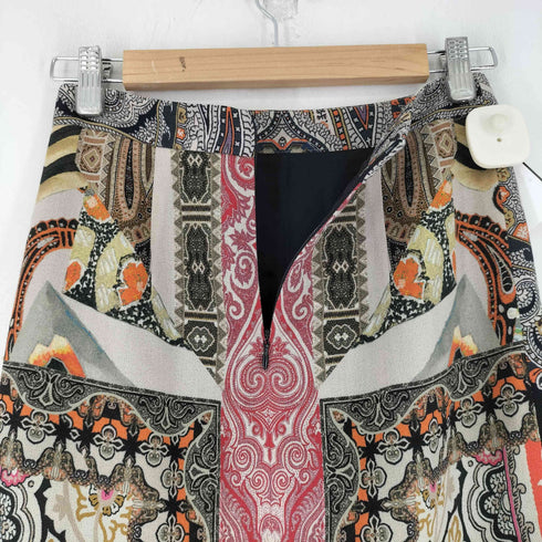 エトロ ETRO ペイズリー 総柄 ひざ丈ウールスカート レディース JPN:38