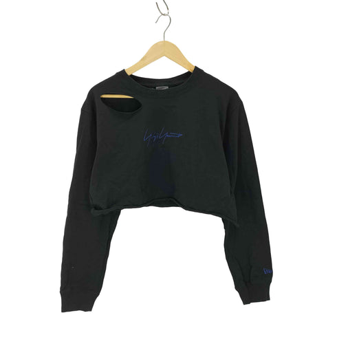 ヨウジヤマモト Yohji Yamamoto ロゴ刺しゅうクルーネッククロップドトップス レディース JPN:L