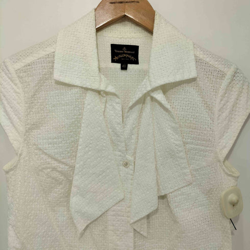 ヴィヴィアンウエストウッド アングロマニア Vivienne Westwood ANGLOMANIA ボウタイ ノースリーブブラウス レディース 40