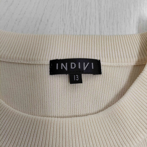 インディヴィ INDIVI 洗える ボリュームスリーブニット レディース 13