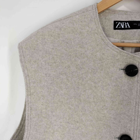 ザラ ZARA CHALECO LARGO SOFT VEST ソフト ロングべスト レディース import:L