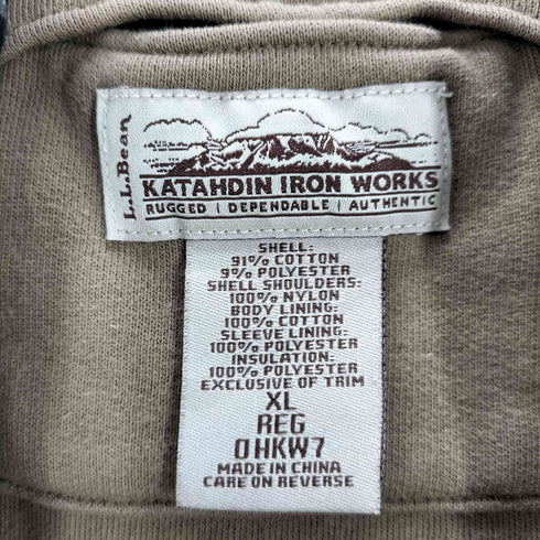 エルエルビーン L.L.Bean KATAHDIN IRON WORKS ナイロン切替ジップアップパーカー メンズ import:XL