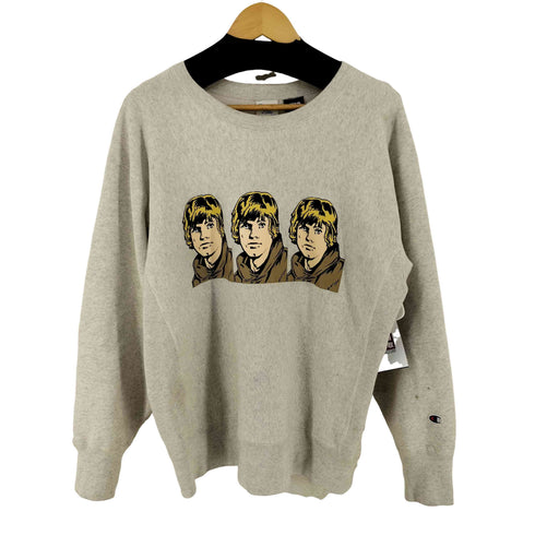 チャンピオン Champion 別注 reverse weave キャラクタープリント クルーネックスウェット メンズ LARGE