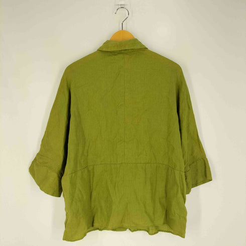 ザラ ZARA 比翼 リネンシャツブラウス レディース import:M