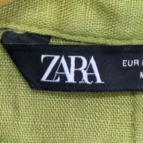 ザラ ZARA 比翼 リネンシャツブラウス レディース import:M