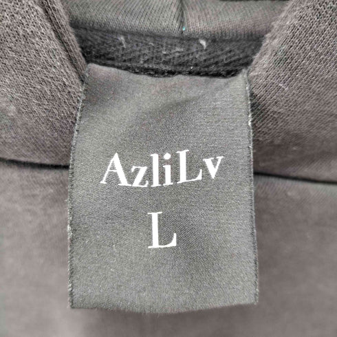 AZLILV フェード加工 ラインストーンデザインパーカー メンズ import:L