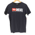ディーゼル DIESEL フロントロゴパッチ クルーネック 半袖Tシャツ カットソー メンズ JPN:XS