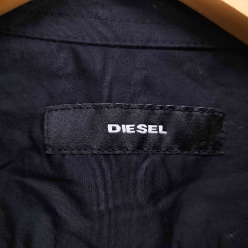 ディーゼル DIESEL フロント 同色ボーダー レギュラーカラー 長袖シャツ メンズ JPN:L