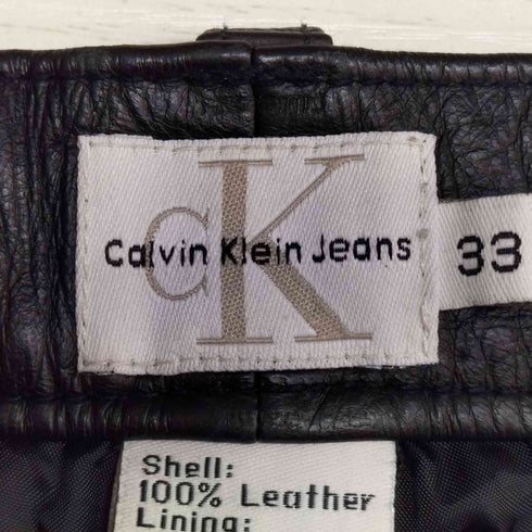 カルバンクラインジーンズ Calvin Klein Jeans 90-00s Leather Pants ボタンフライ レザーパンツ メンズ 33