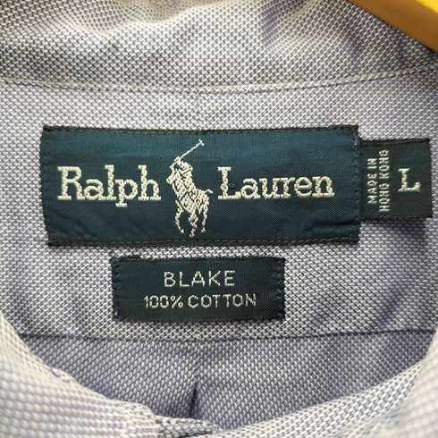 ラルフローレン RALPH LAUREN BLAKE 裾ポニー 刺繍 ボタンダウン L/S シャツ メンズ import:L