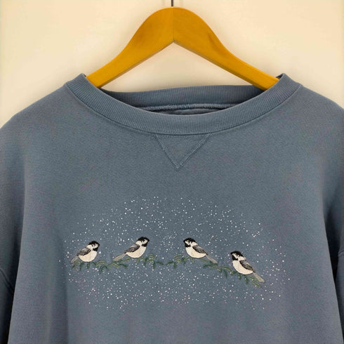 santee USA製 バード刺繍 スウェット レディース JPN:M