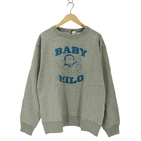 アベイシングエイプ A BATHING APE BABY MILO フロントロゴプリント スウェット メンズ JPN:L