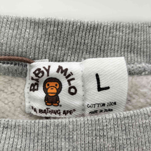 アベイシングエイプ A BATHING APE BABY MILO フロントロゴプリント スウェット メンズ JPN:L