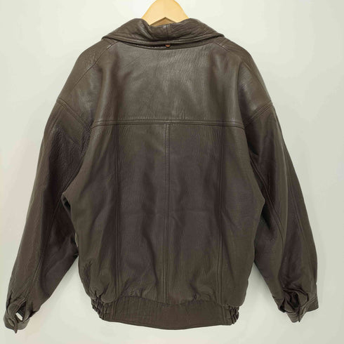 SAN MISHEELE レザー テーラード ブルゾンジャケット メンズ import:L