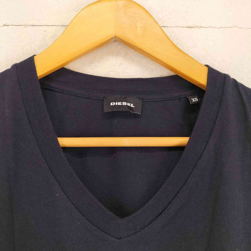 ディーゼル DIESEL デニム切替 Vネック 半袖Tシャツ カットソー メンズ JPN:XS
