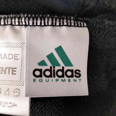 アディダス adidas 90S デサント製 EQUIPMENT パフォーマンス ロゴ プリント ワイド スウェット パンツ メンズ