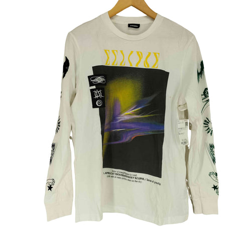 ディーゼル DIESEL ALCHEMY FROM ABOVE グラフィックプリント クルーネック長袖Tシャツ カットソー メンズ JPN:S