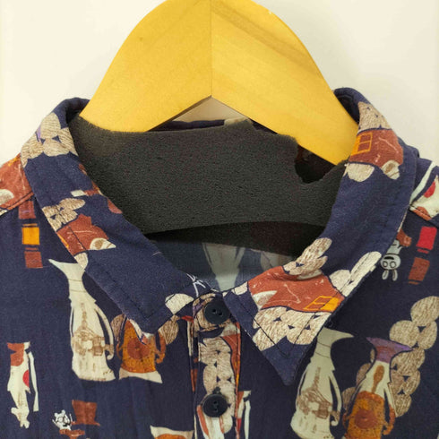 総柄 レーヨン L/S シャツ メンズ